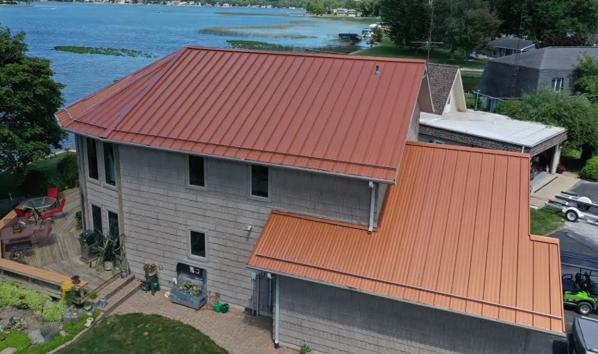 Storm damage documentation on a Brookville commercial building
